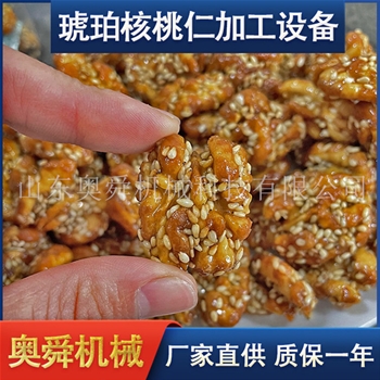 现货琥珀核桃仁制作加工机器 蜂蜜琥珀核桃仁生产线